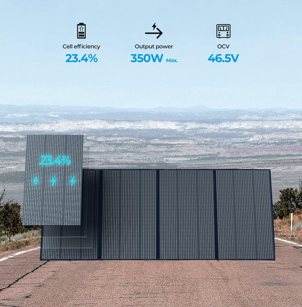BLUETTI Solar Panel Portable Foldable 60W/100W/200W/350W for Outdoor IP65 Rating