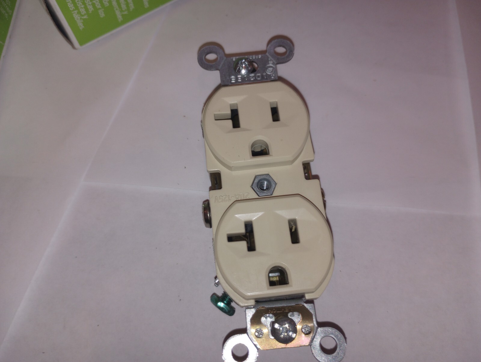 3 – LEVITON 20-AMP RECEPTACLES -120/VOLTS (IVORY)