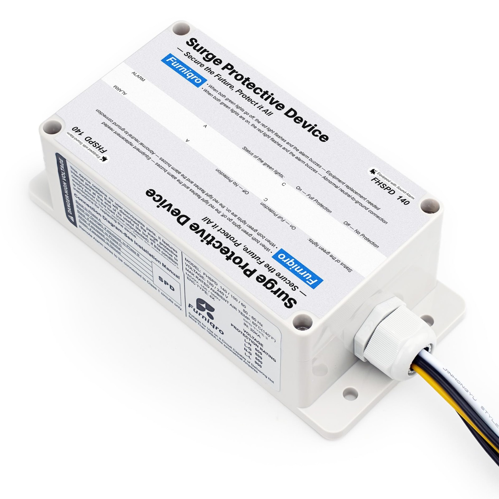 Whole House Surge Protector 140,000 Amps – Indoor/Outdoor Surge Protection Devic