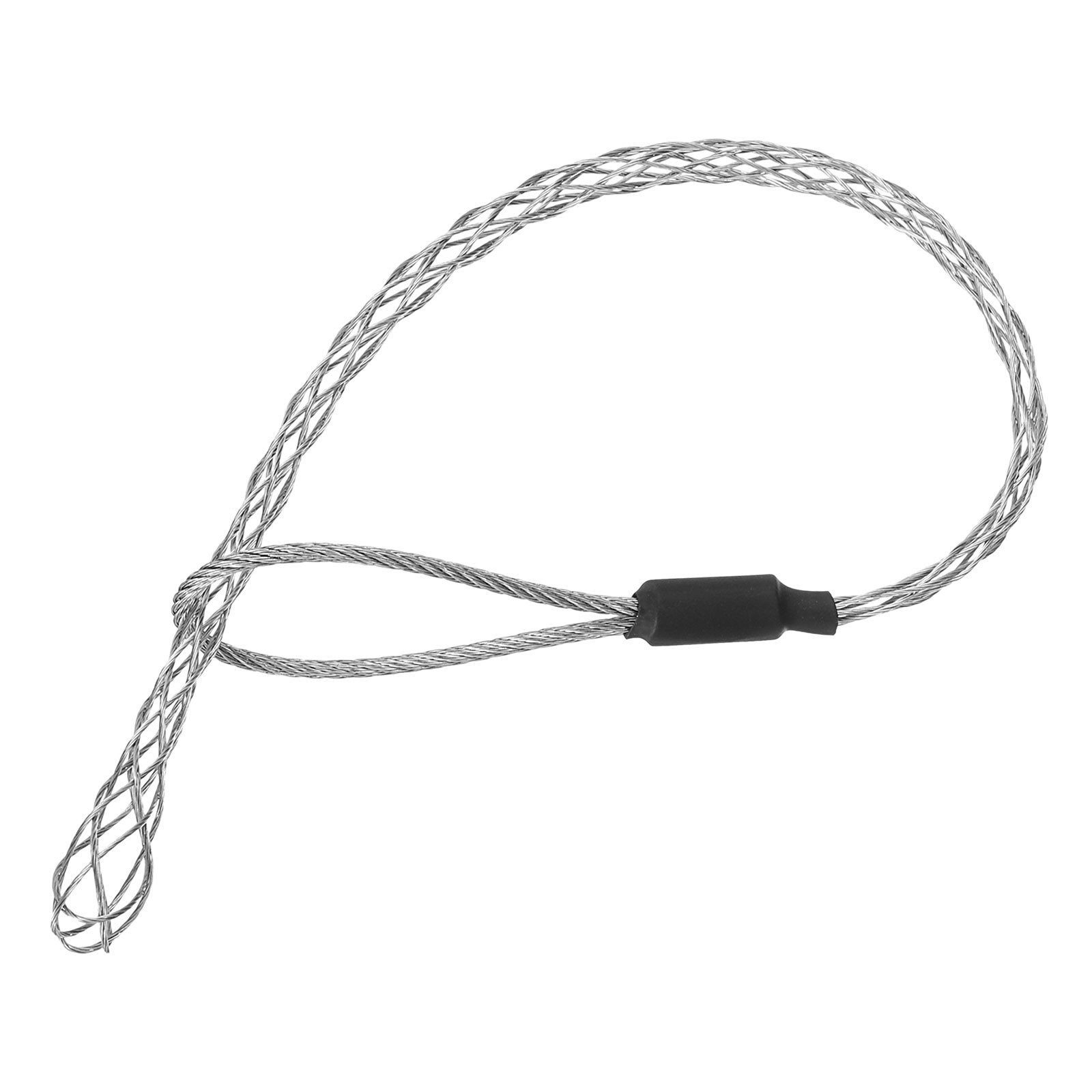 Cable Pulling Grip 0.9FT Single Head Galvanizing Steel for 6-10mm Cable Black