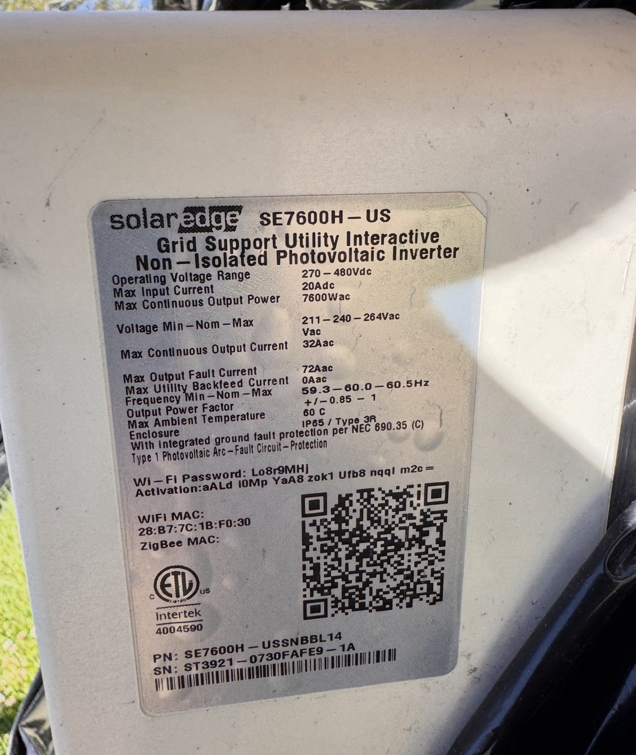 Solar Edge Single Phase Inverter With HD Wave Technology SE7600H
