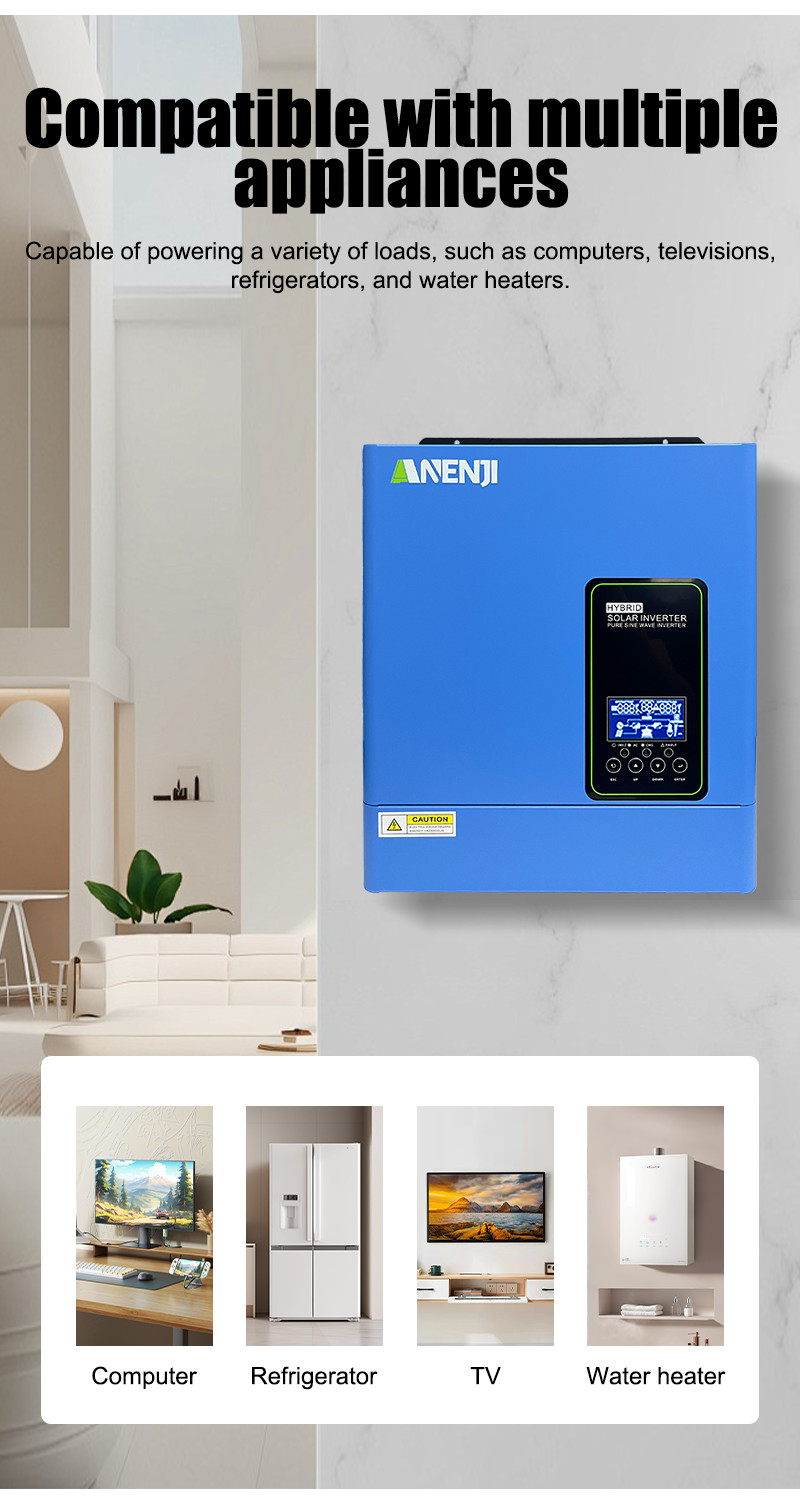 Hybrid Solar Inverter Charger 3000W 110/120V with Built-in 100A MPPT Controller