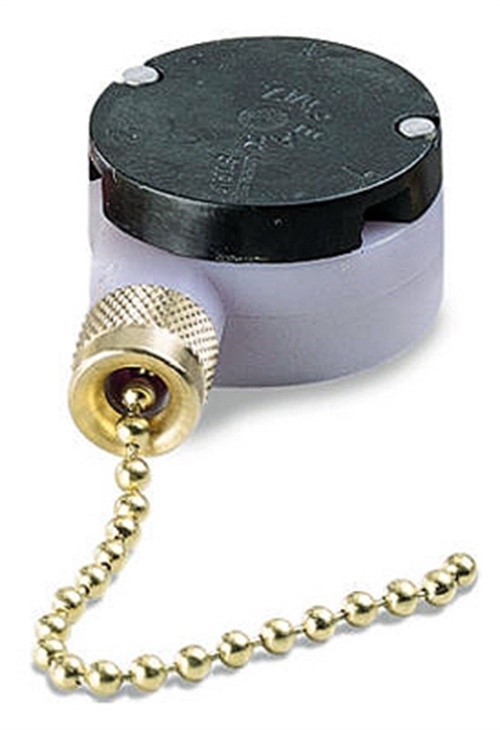 Gardner Bender GSW-34 Brass Pull Chain Switch 1.3 L x 3.8 H x 1.95 W in. 5 Pack