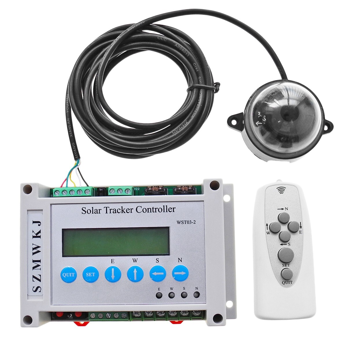 12V 6000N LCD Solar Tracker Dual Axis Kits W/ 12″ Linear Actuators W/ Controller