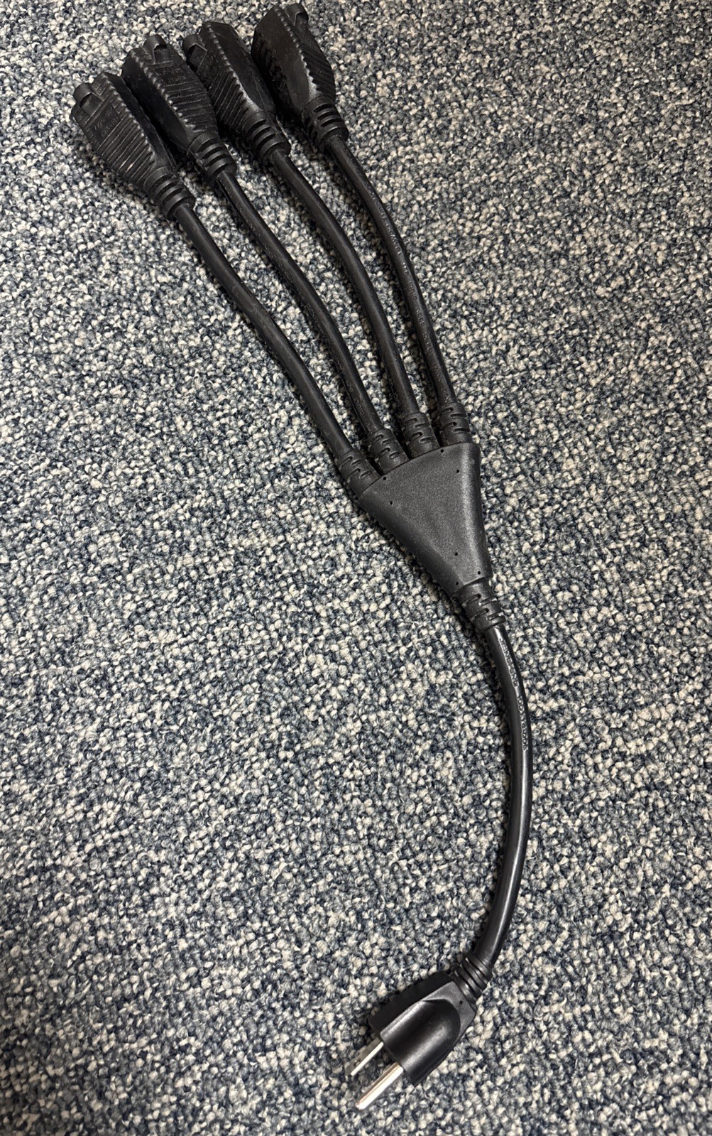 4 Way Power Cord Splitter Cable 3 Prong 1 to 4 Extension Cord Black