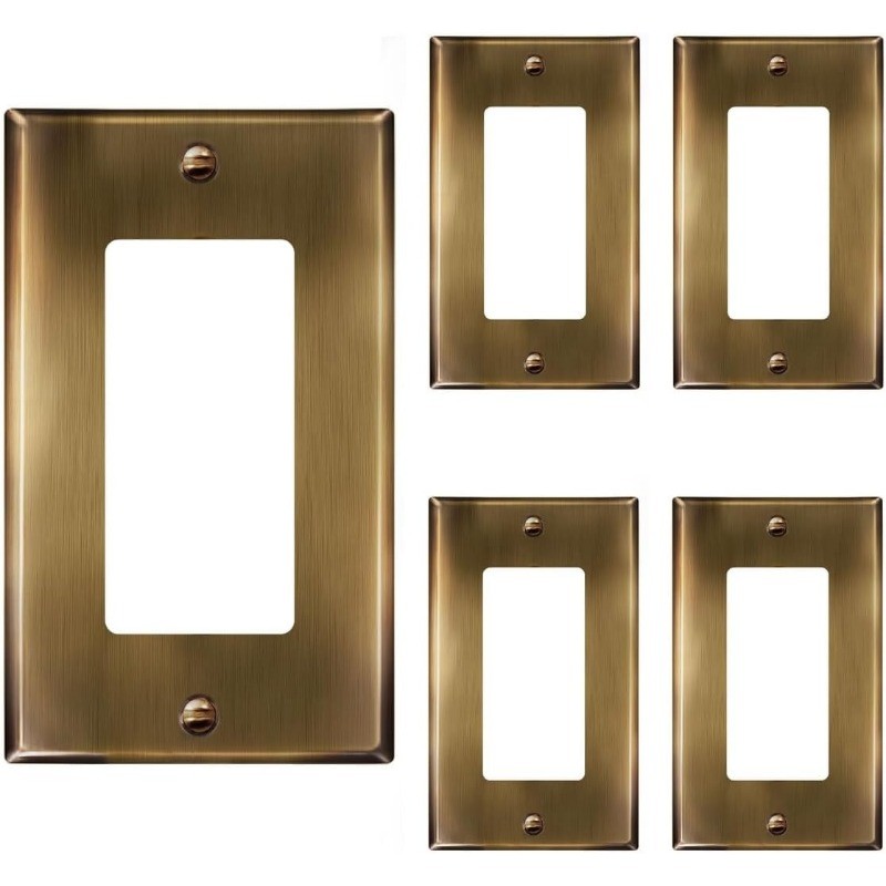 Decorator Switch/Outlet Metal Wall Plate Stainless Steel 201 Corrosion Resistant