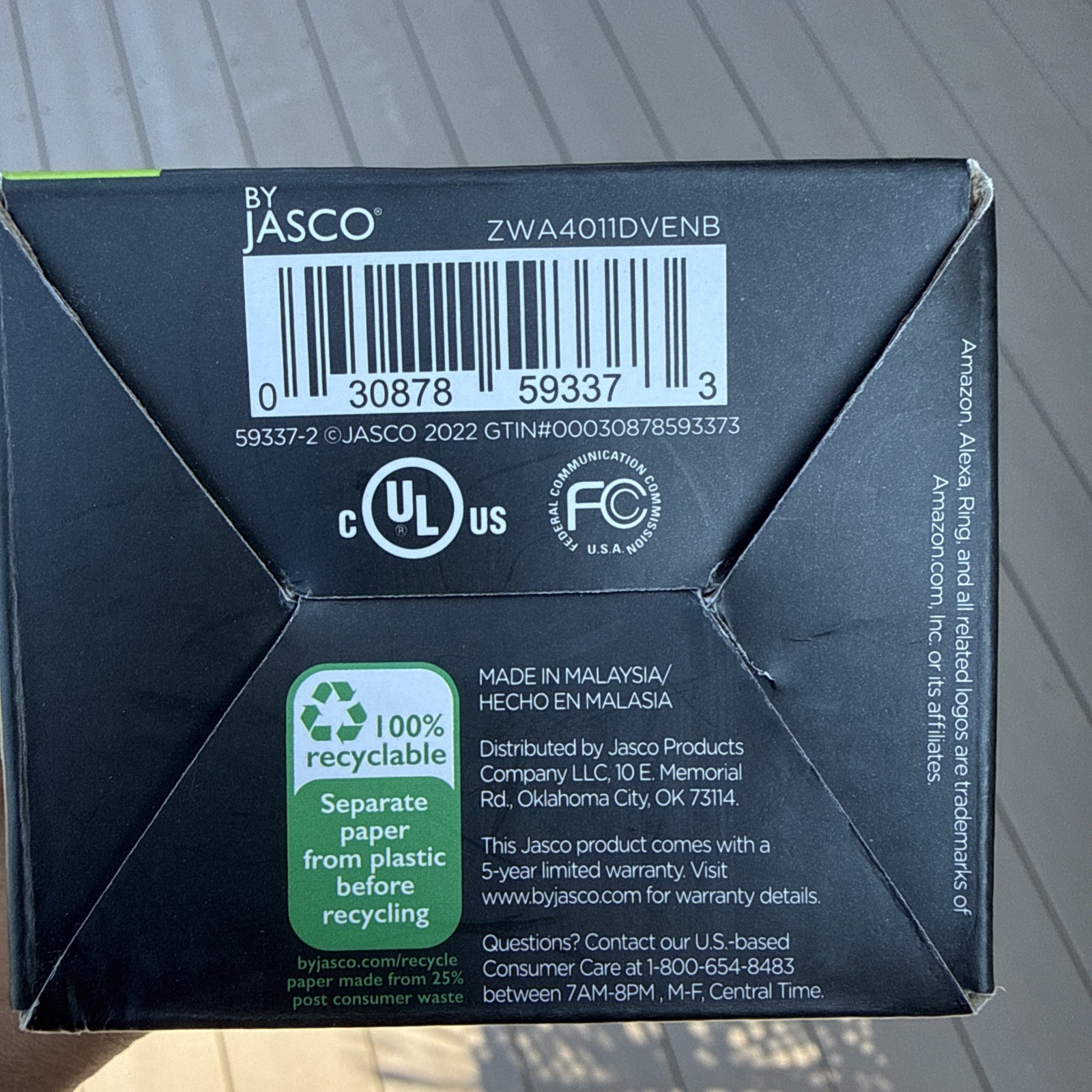 NEW Enbrighten Z-Wave Plus In-Wall Smart Paddle Switch Commercial White/sealed