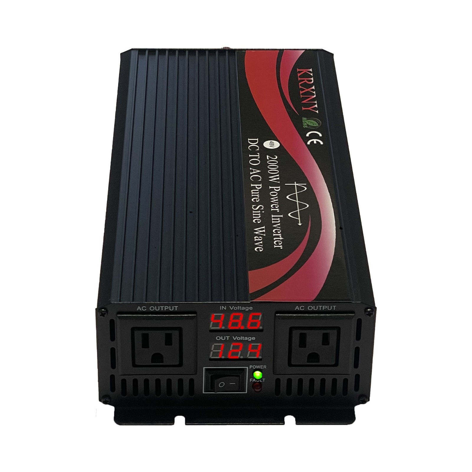 2000W Off Grid Pure Sine Wave Power Inverter 48V DC to 110V 120V AC 60HZ US