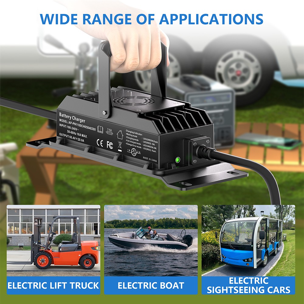 58.4V 20A LiFePO4 Lithium Battery Charger Fast Charging for 48V Lithium Battery
