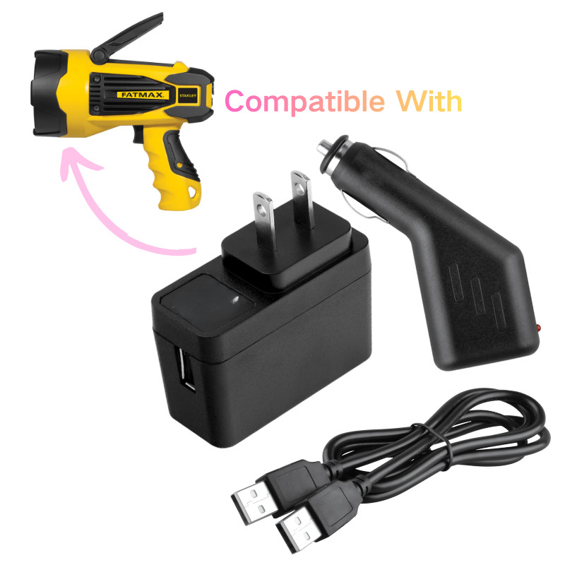 Wall Car Charger for Stanley Fatmax Spotlight SL10LEDSL SL10LEDS TL450 TL600