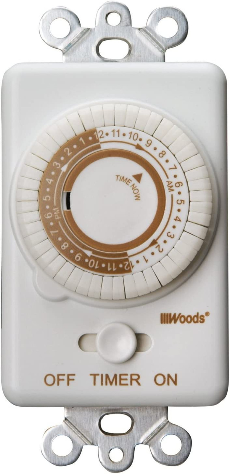 Woods 59745Wd In-Wall 24-Hour Mechanical Timer Wall Light Switch Converter