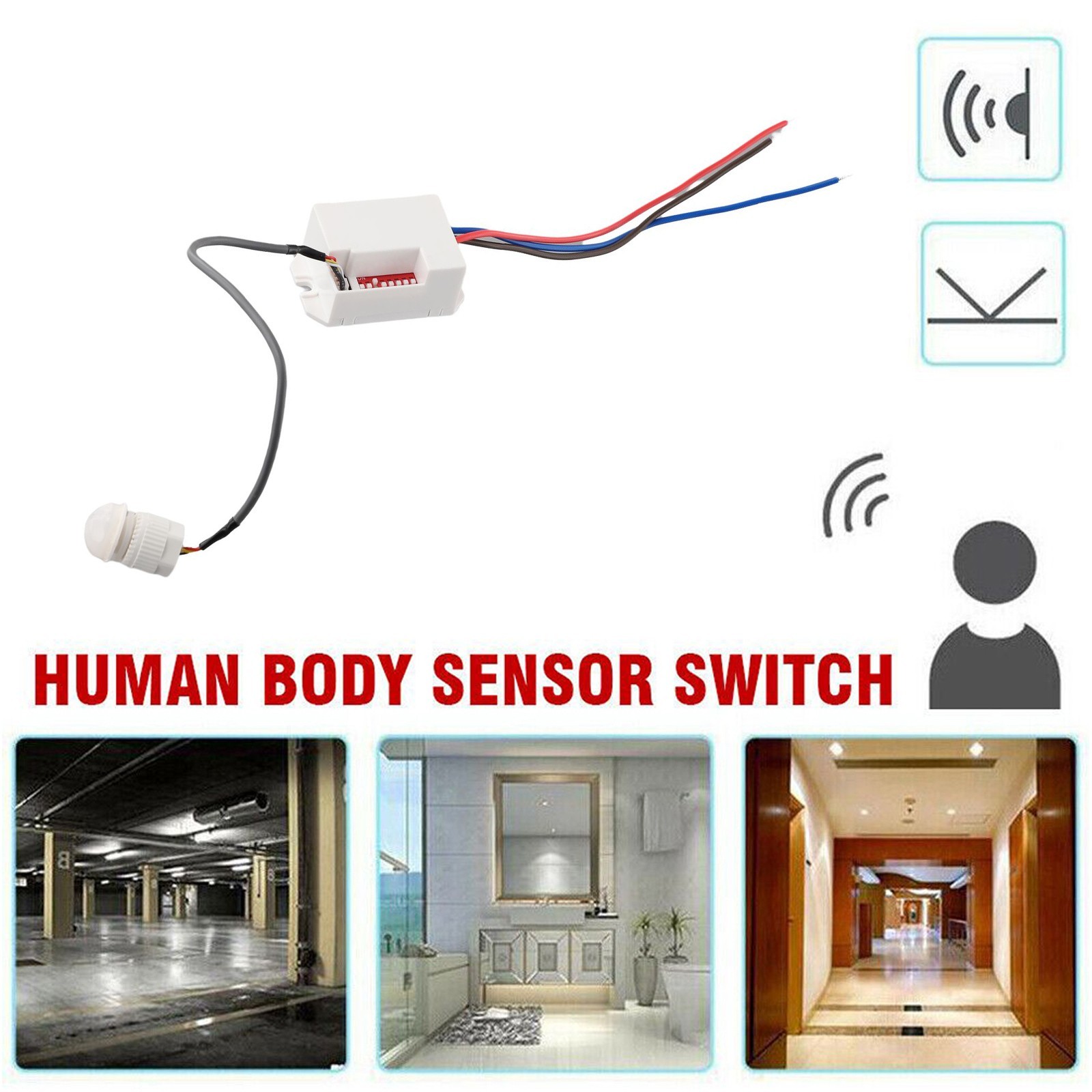For MINI for 360�� Recessed PIR Ceiling Occupancy Motion Sensor Detector Light