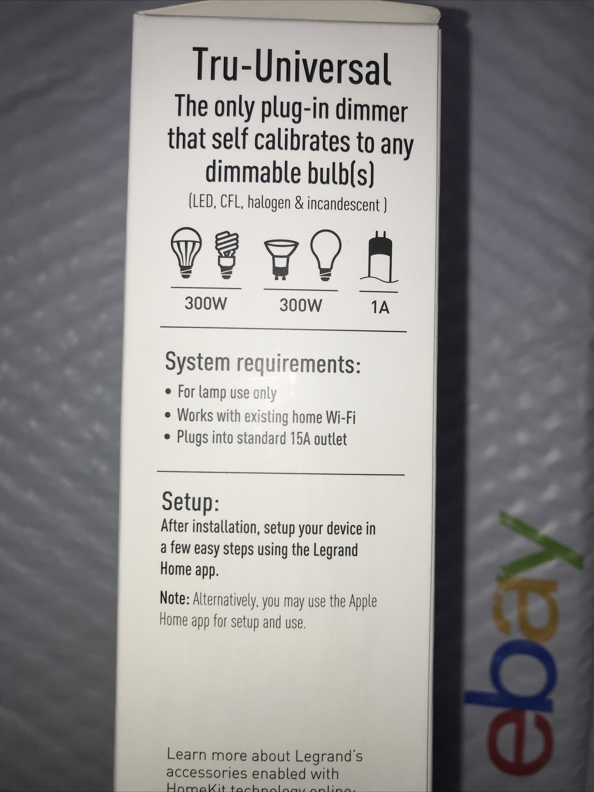 LEGRAND Smart Plug-In Tru-Universal Dimmer SEALED NIB