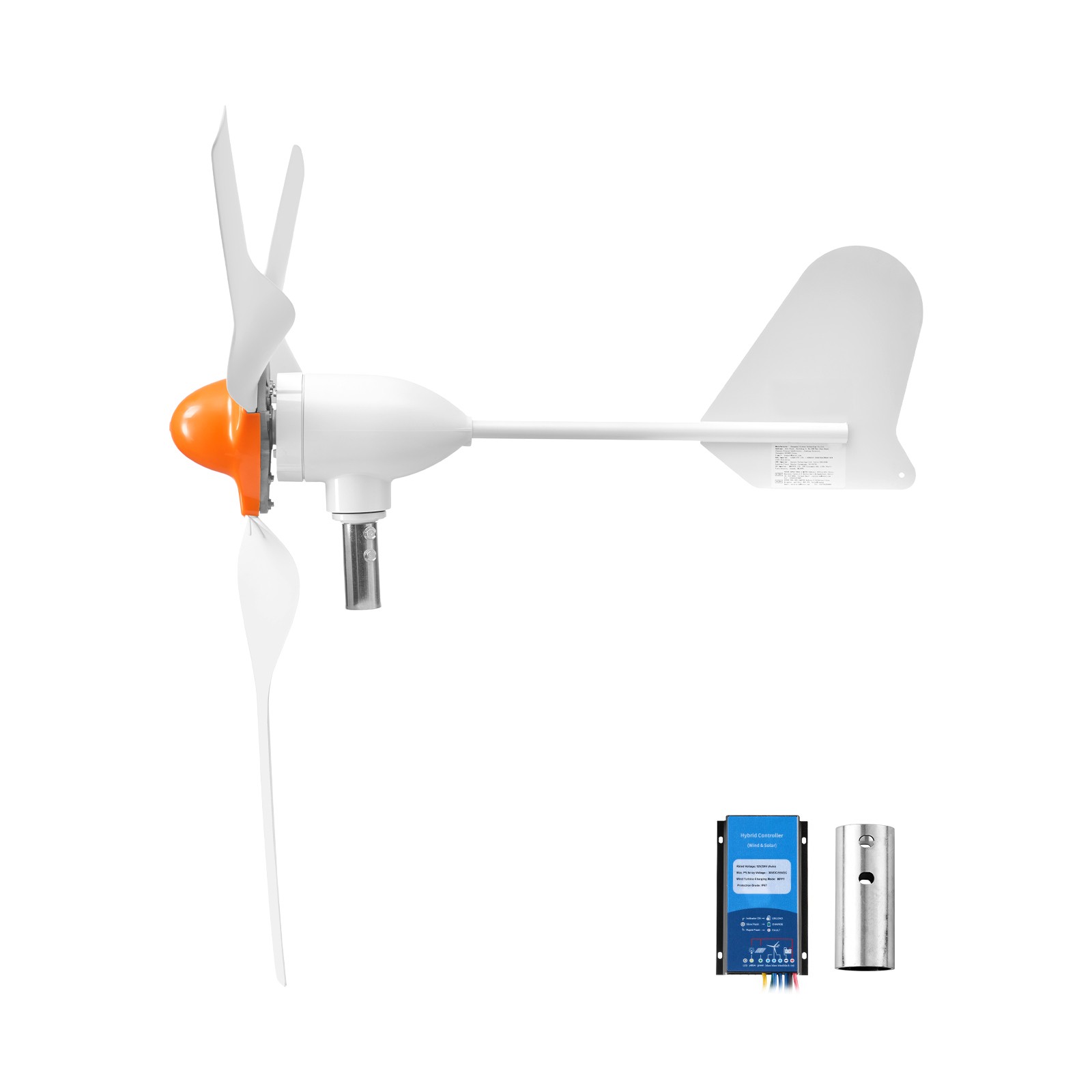 Uimoso 1000W 12V Wind Generator with 3 Blades and Hybrid Controller
