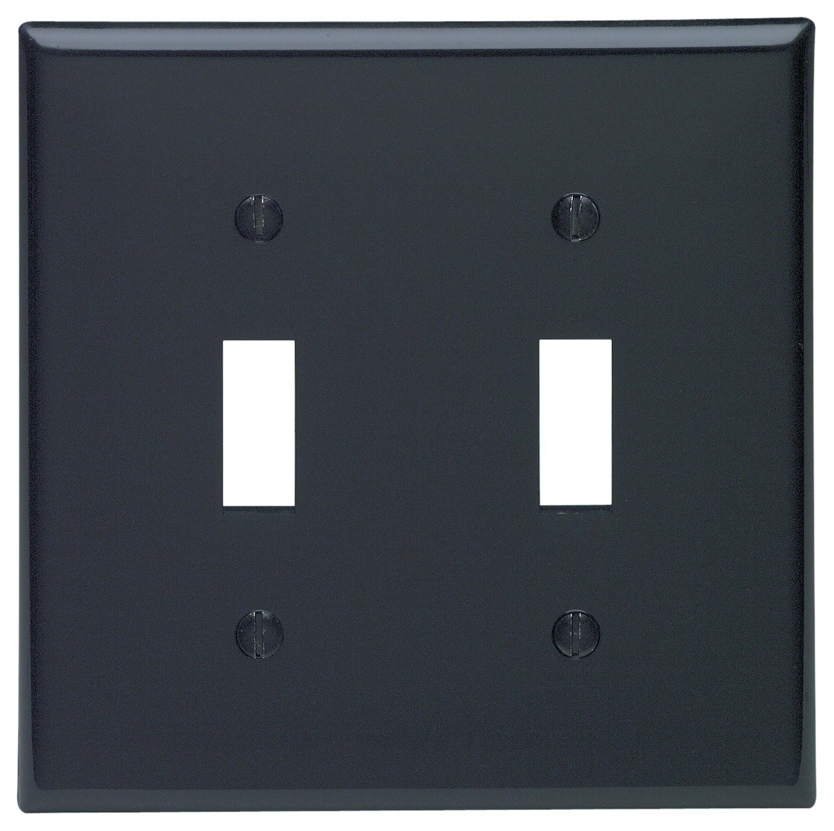 Leviton Traditional Black Wallplate 1 Count 2 Gang Toggle Device Switch
