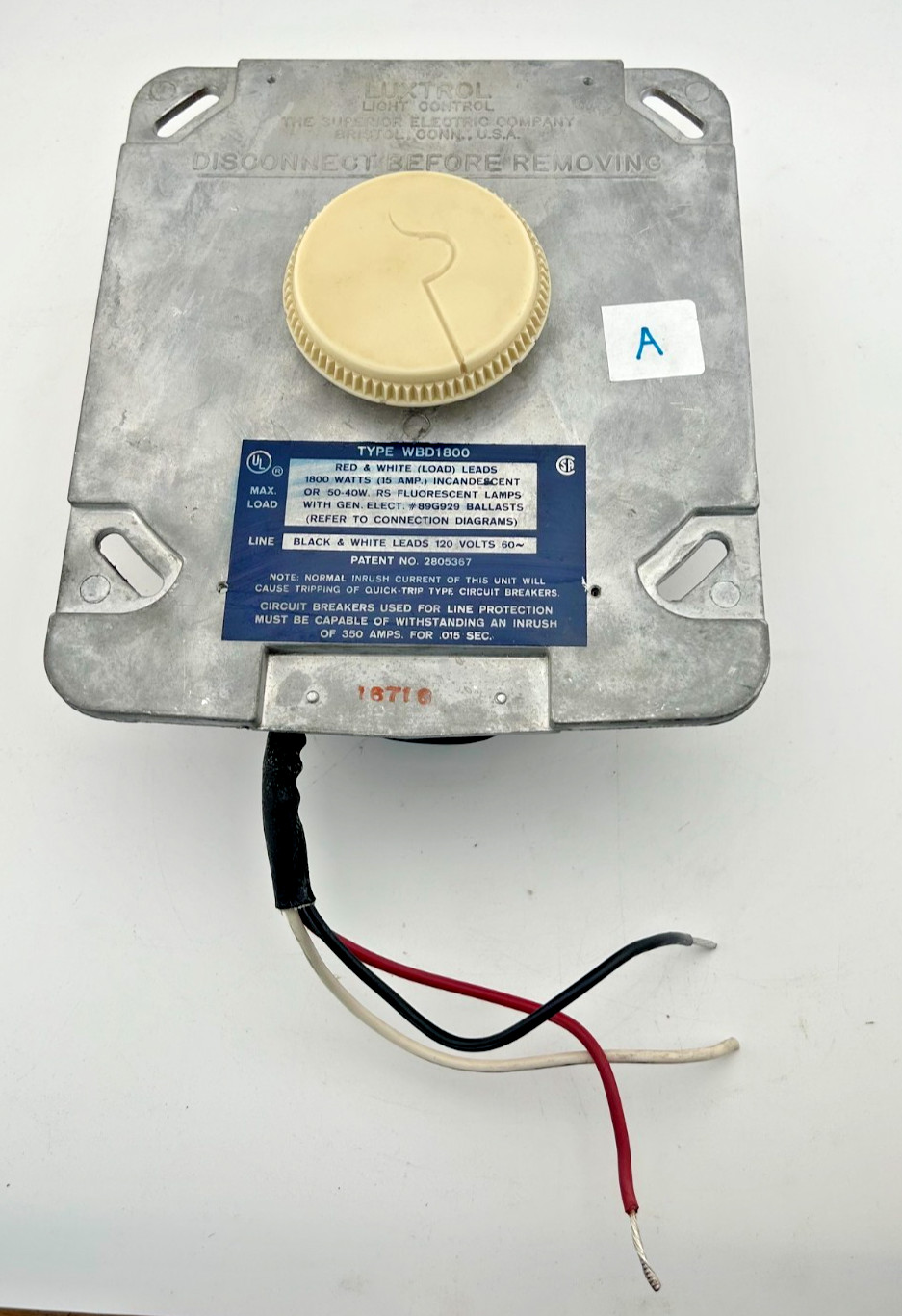 Luxtrol Light Control WBD1800 1800 Watt Heavy Duty Industrial Light Dimmer (A)