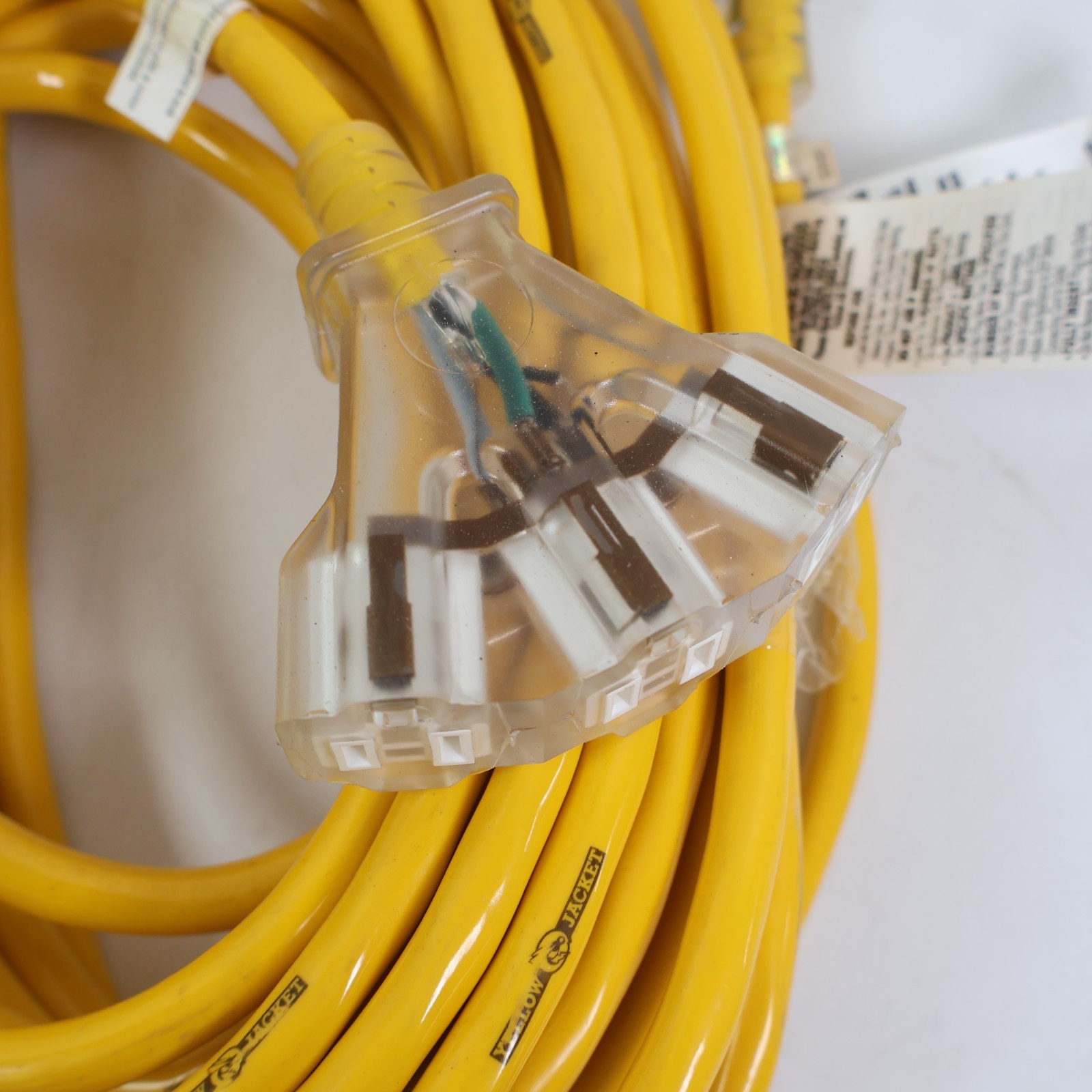 Yellow Jacket 50-ft 12 / 3 Heavy Duty Yellow Outdoor Extension Power Cord