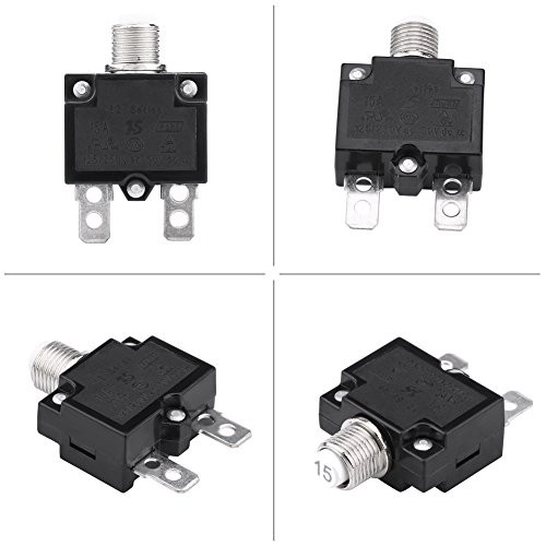 Reset Thermal Switch,L2 Series 125-250V AC 50V DC Push Button Manual Reset 15A