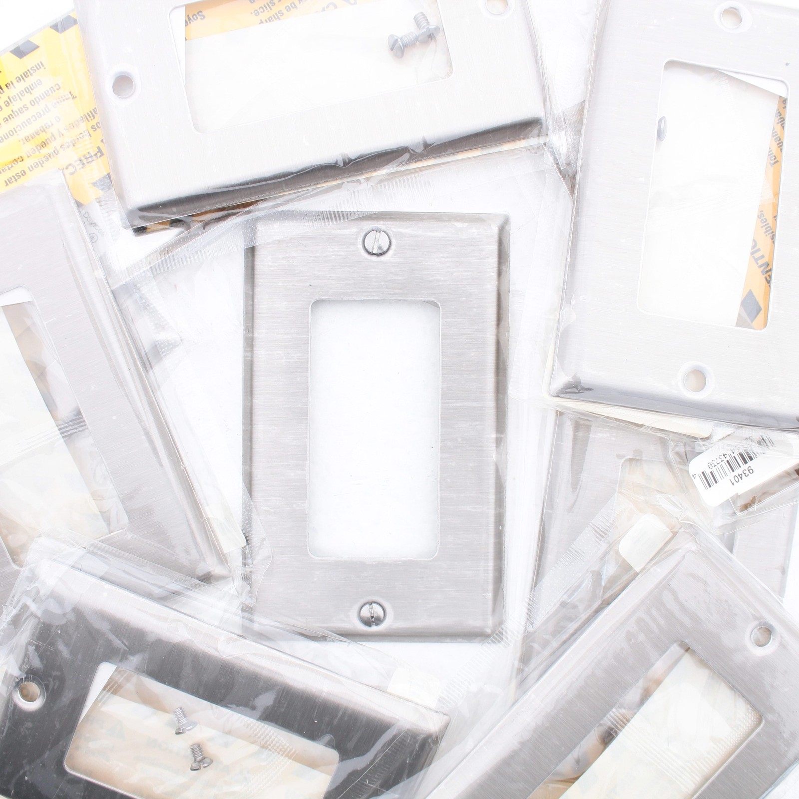 Cooper 93401 Non-Magnetic Stainless Steel GFCI Decorator Wallplate Covers 10pcs