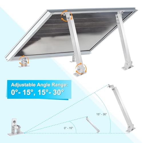 Set of 1 Adjustable Solar Panel Tilt Brackets—Aluminum Alloy Mounting