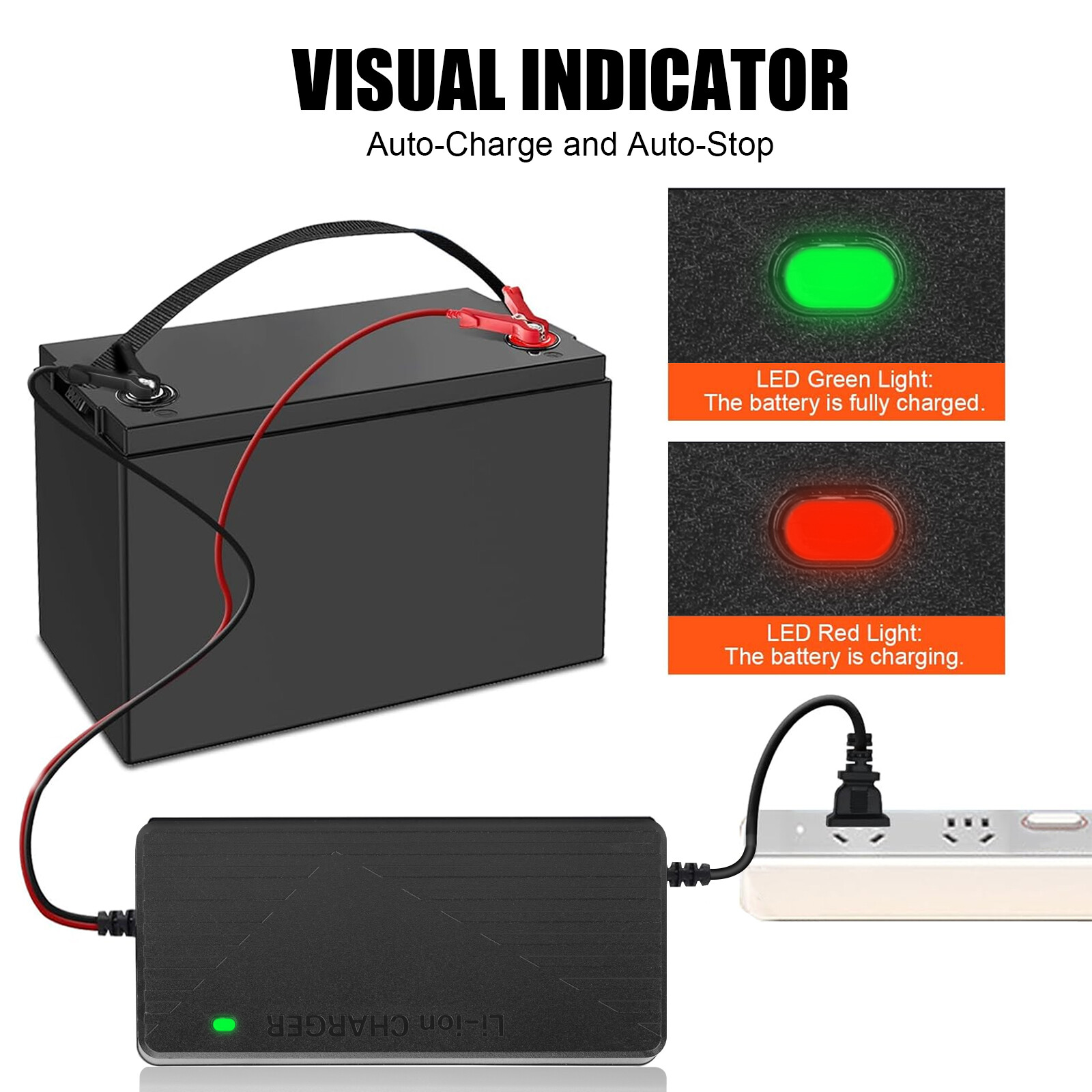 12V 60Ah LiFePO4 Lithium Battery with Charger, Deep Cycle, for Trolling Motor