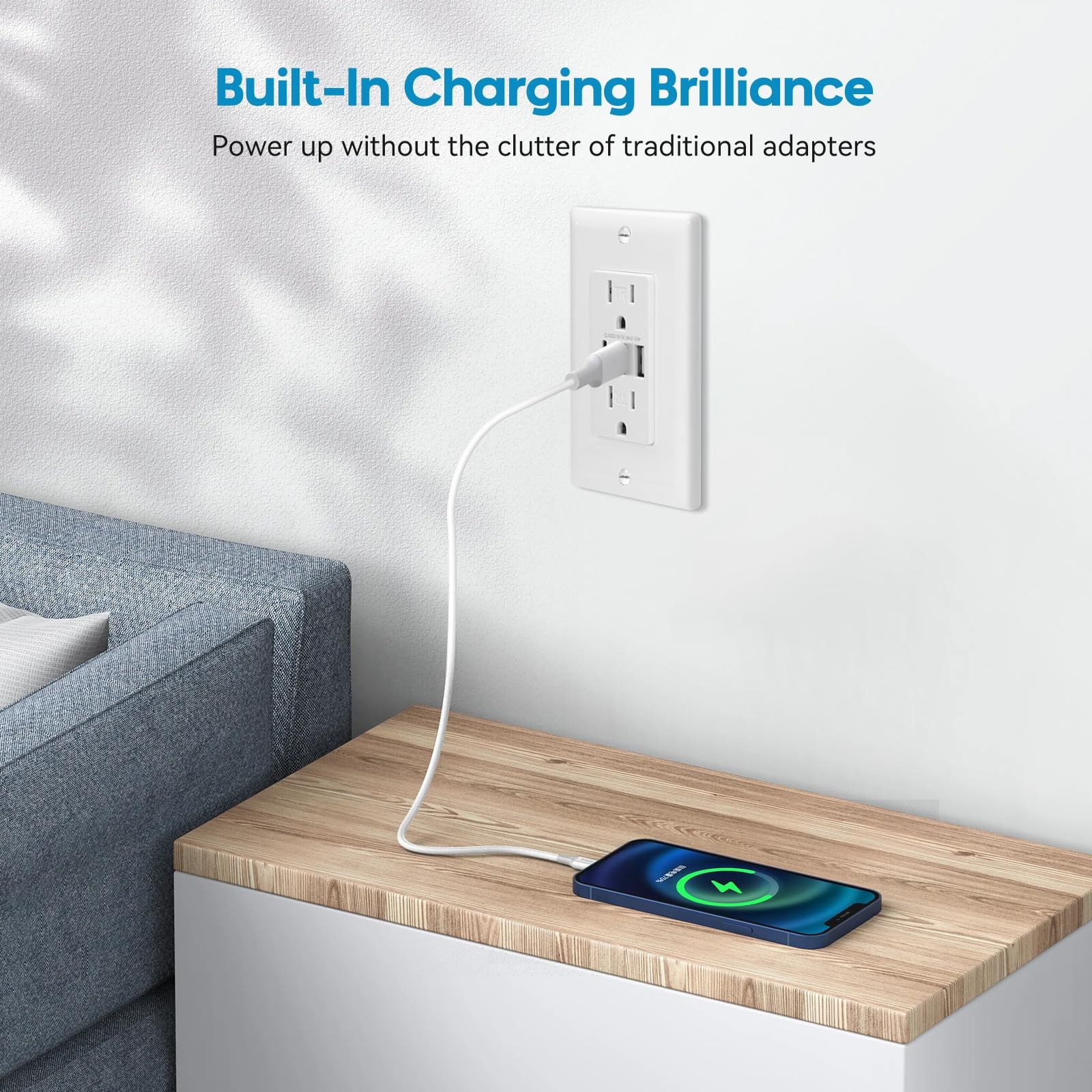 ECOELER USB C Receptacle, 6.0A Charging Power Outlet with USB-C/A, 4 Pack | 1…