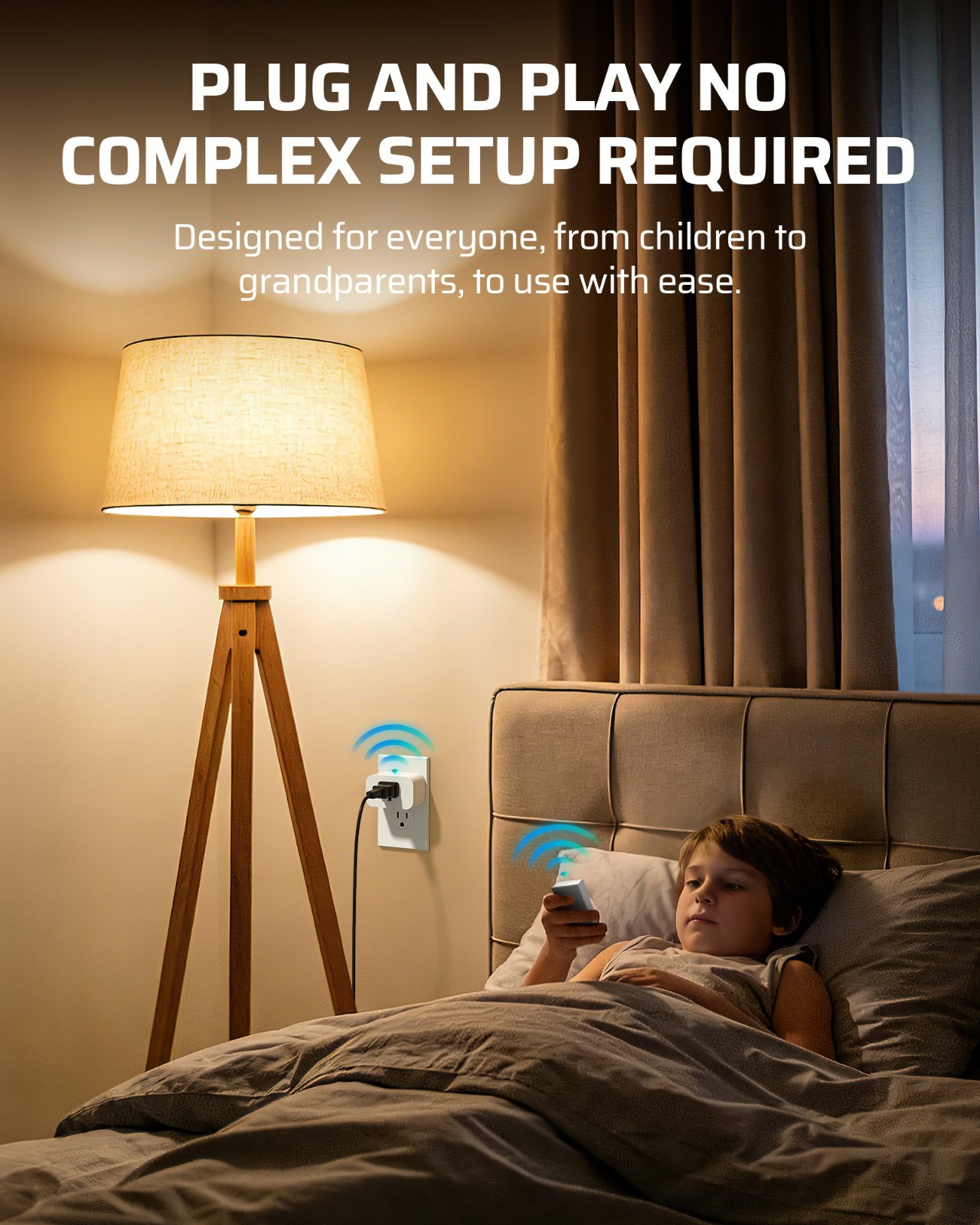 DEWENWILS Remote Control Outlet, Independent Control Wall Mounted Wireless Light
