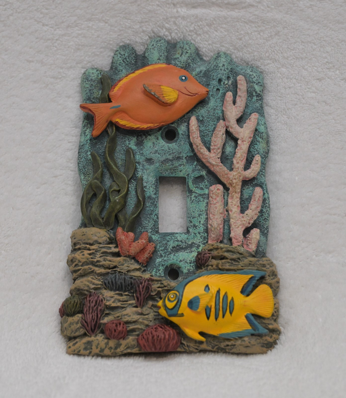 Aquatic Scene Aquarium Fish Seaweed Resin Light Switch Plate