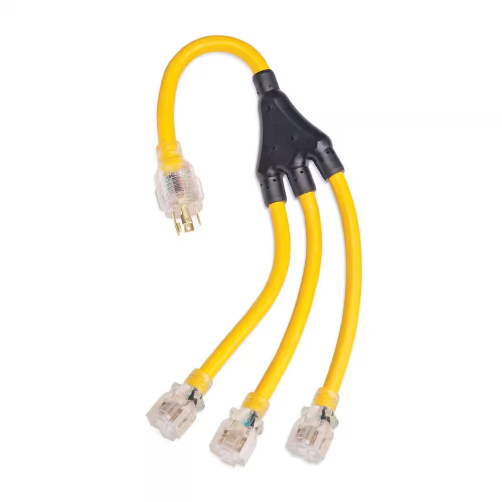 2 Ft 30-Amp 125-Volts Generator Extension Cord Adapter