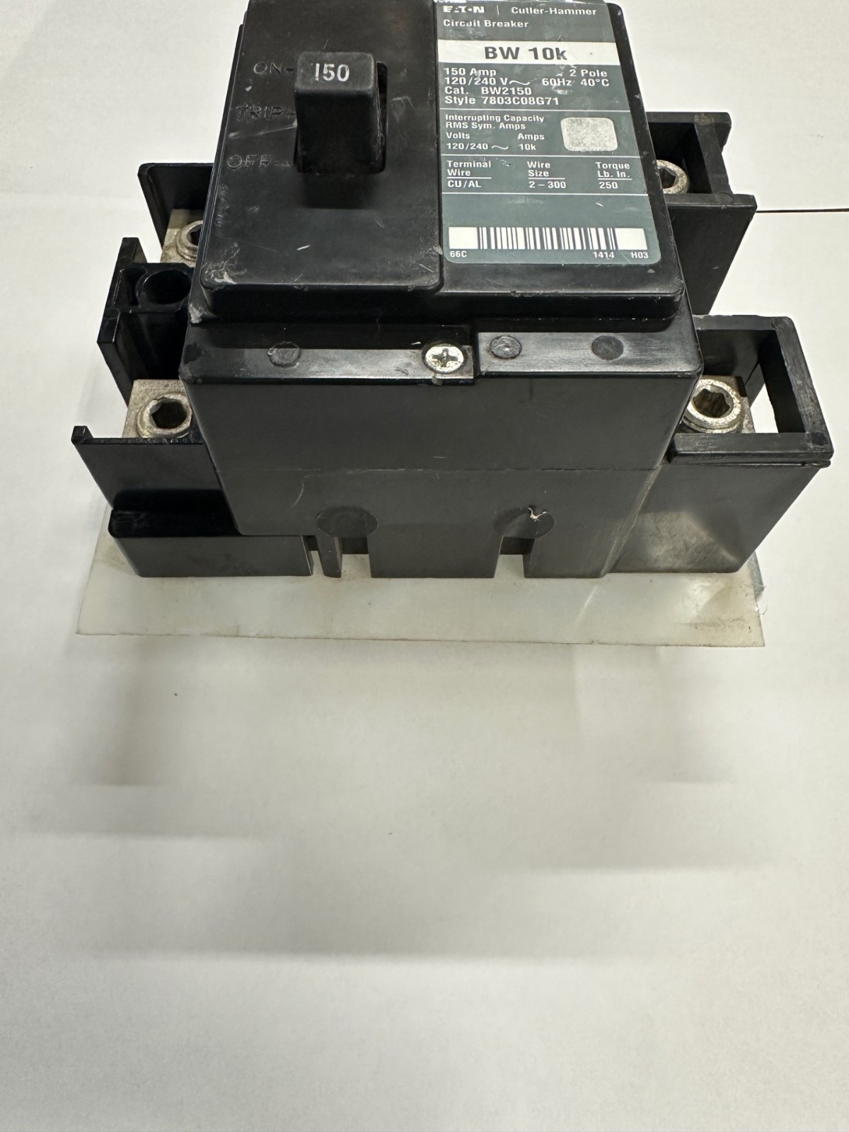 USED Eaton Cutler Hammer BW2150 2 Pole 150 Amp Bolt-On 120/240V Circuit Breaker