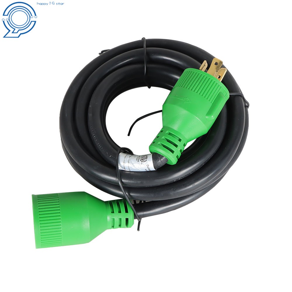 30 Amp 15 FT 3 Prong Generator Extension Cord NEMA L5-30P To L5-30R 125V