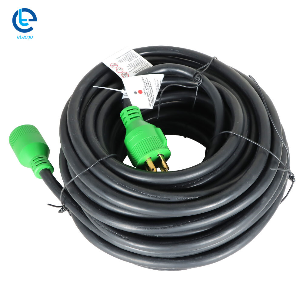 40/50/75/100FT Generator Extension Cord 30 AMP NEMA L14-30P to L14-30R 4 Prong