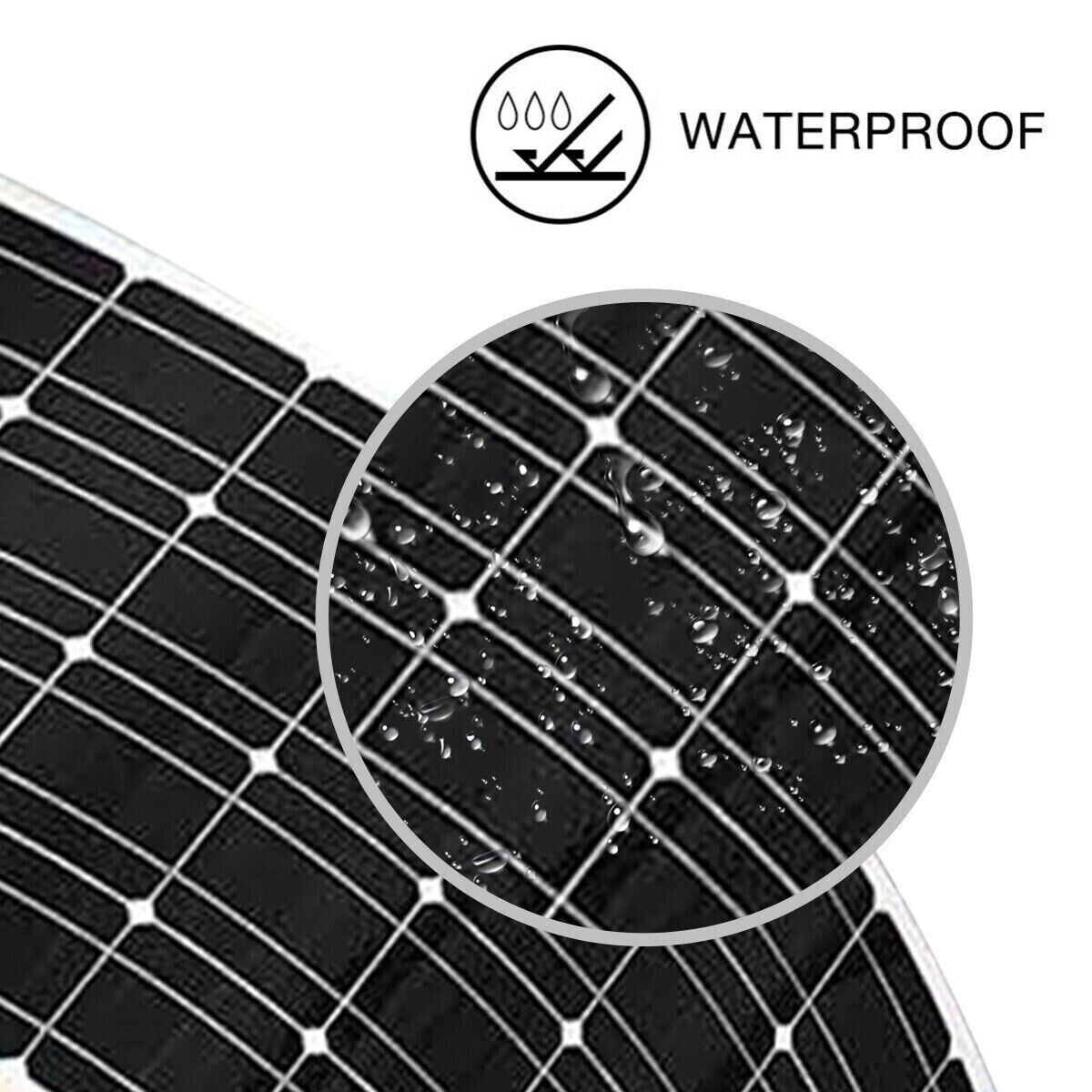 300W Flexible Solar Panel Module Battery Charger Kit Outdoor RV Marine Car 18V