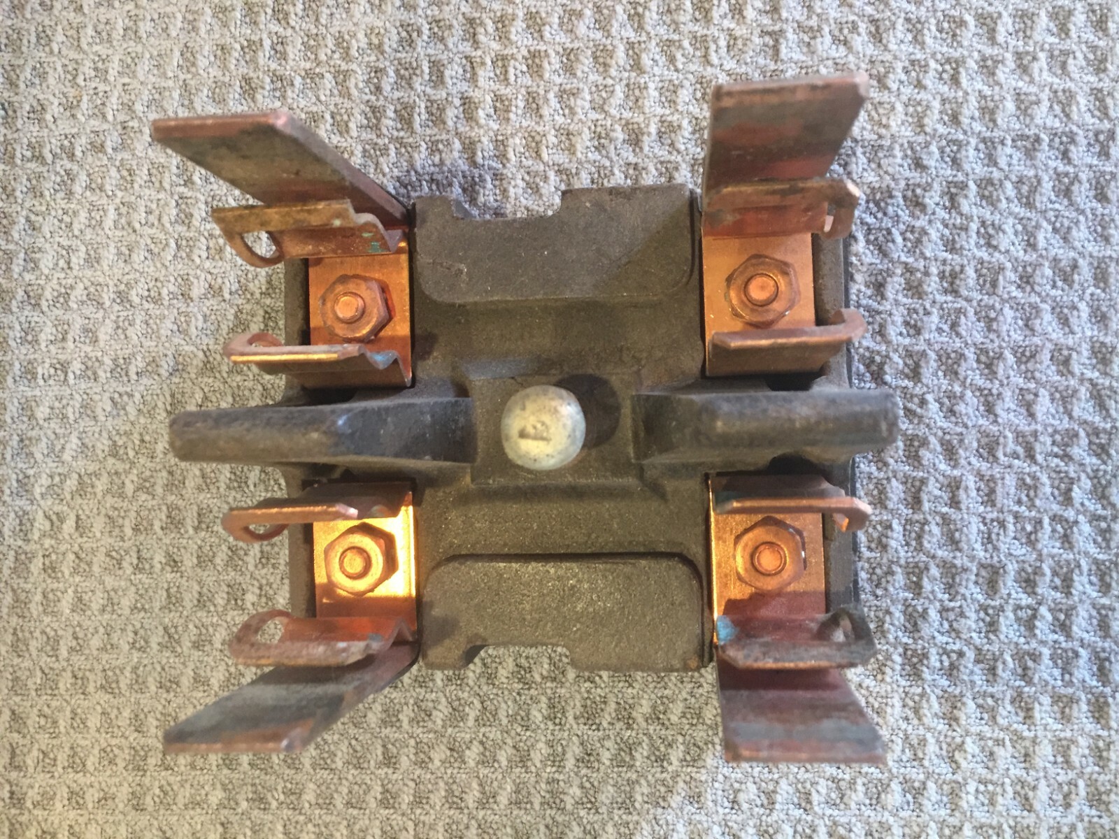 CUTLER HAMMER 60 AMP MAIN OR RANGE OLD HEAVY BAKELITE FUSE PANEL PULLOUT
