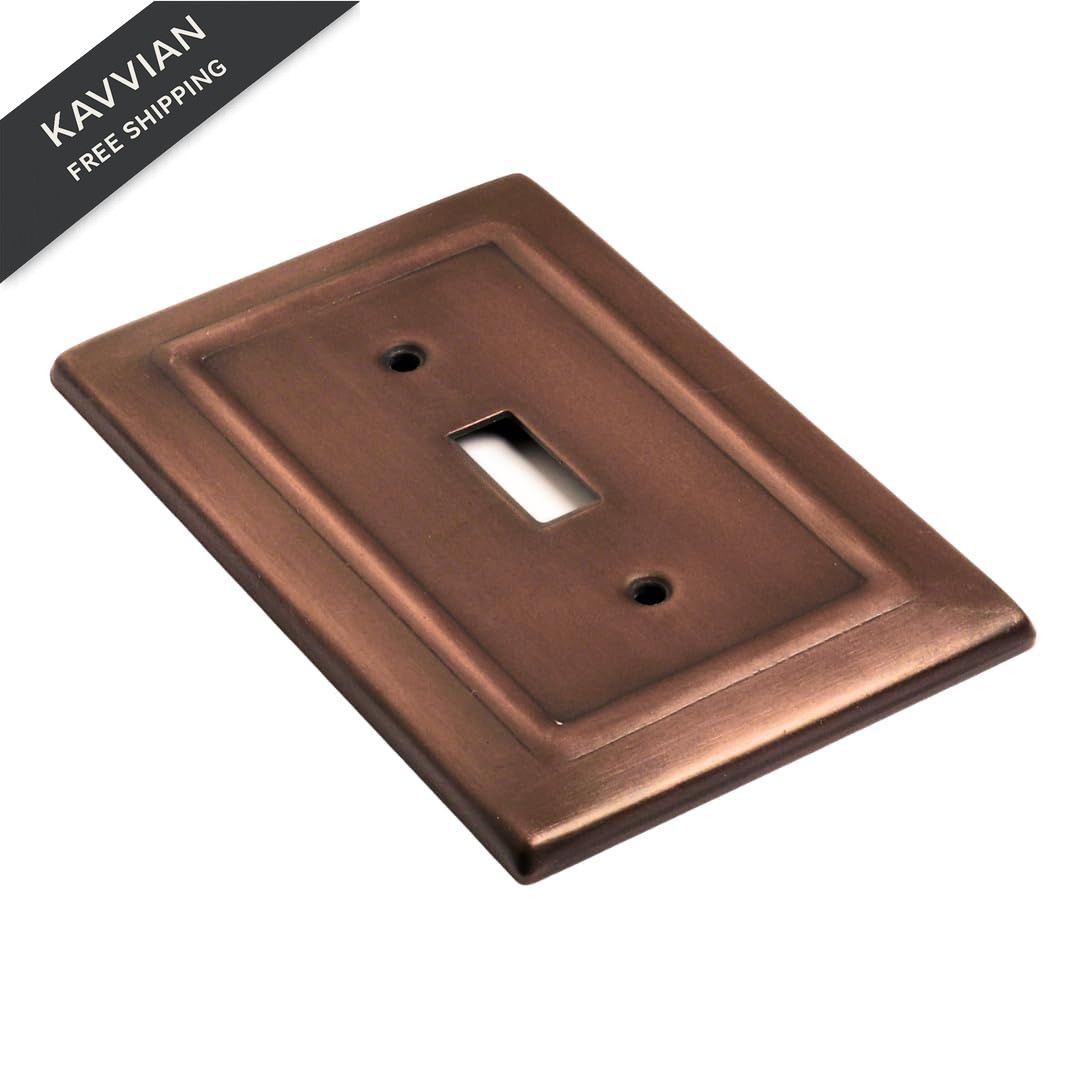Monarch Abode Single Toggle Light 1-Gang / 2-Pack, Antique Copper Finish