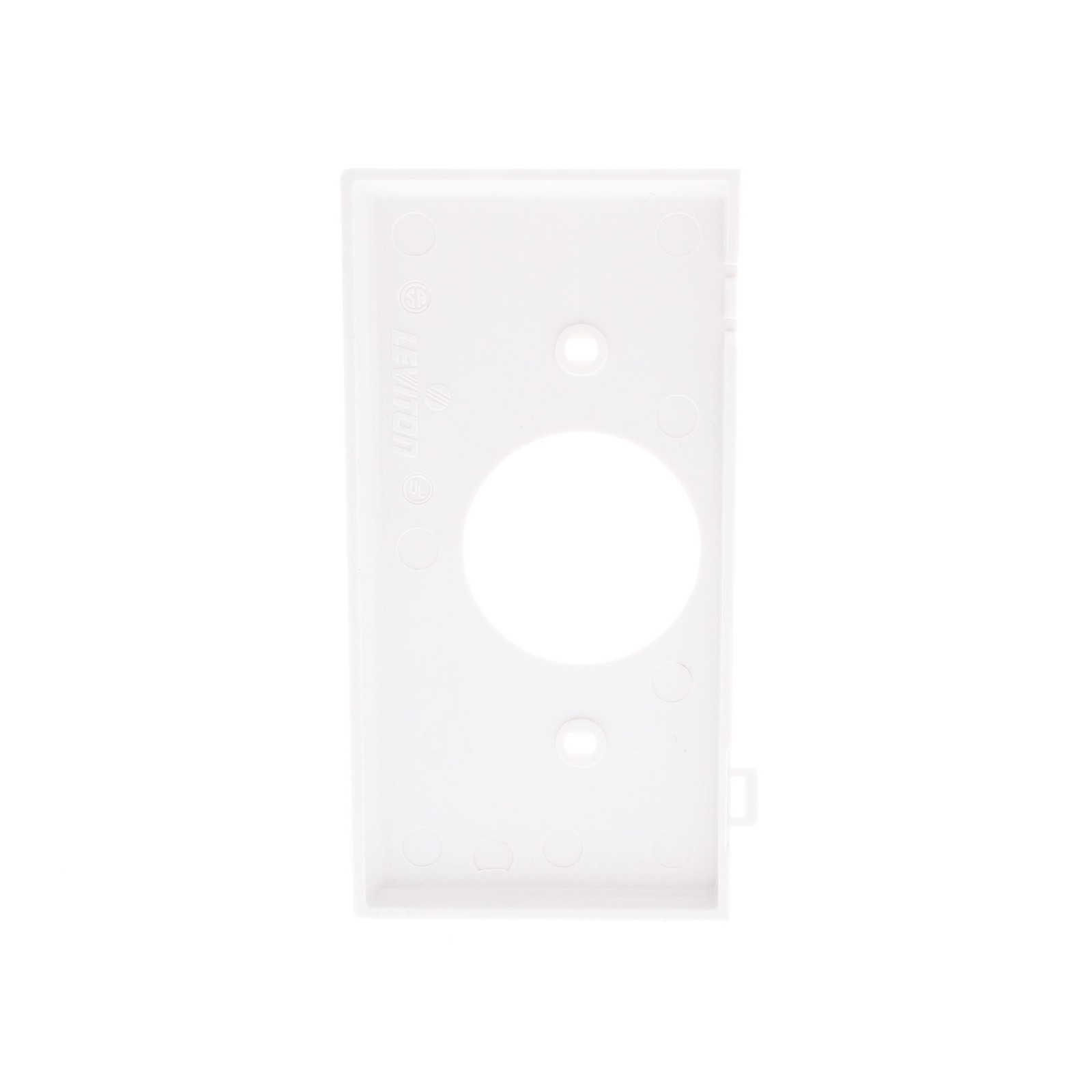 Leviton PSE7-W White End Sectional Receptacle Nylon Wallplate 1.406″ Outlet