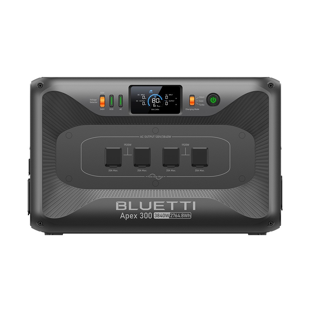 BLUETTI Apex 300 3840W 2764.8Wh Power Station+560W Alternator Charger for Backup