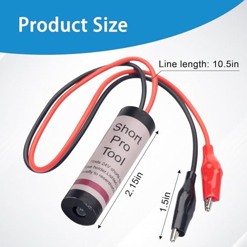 Short Pro Tool Finder HVAC Tools with 12 Inch Lead and Alligator Clip, Locate