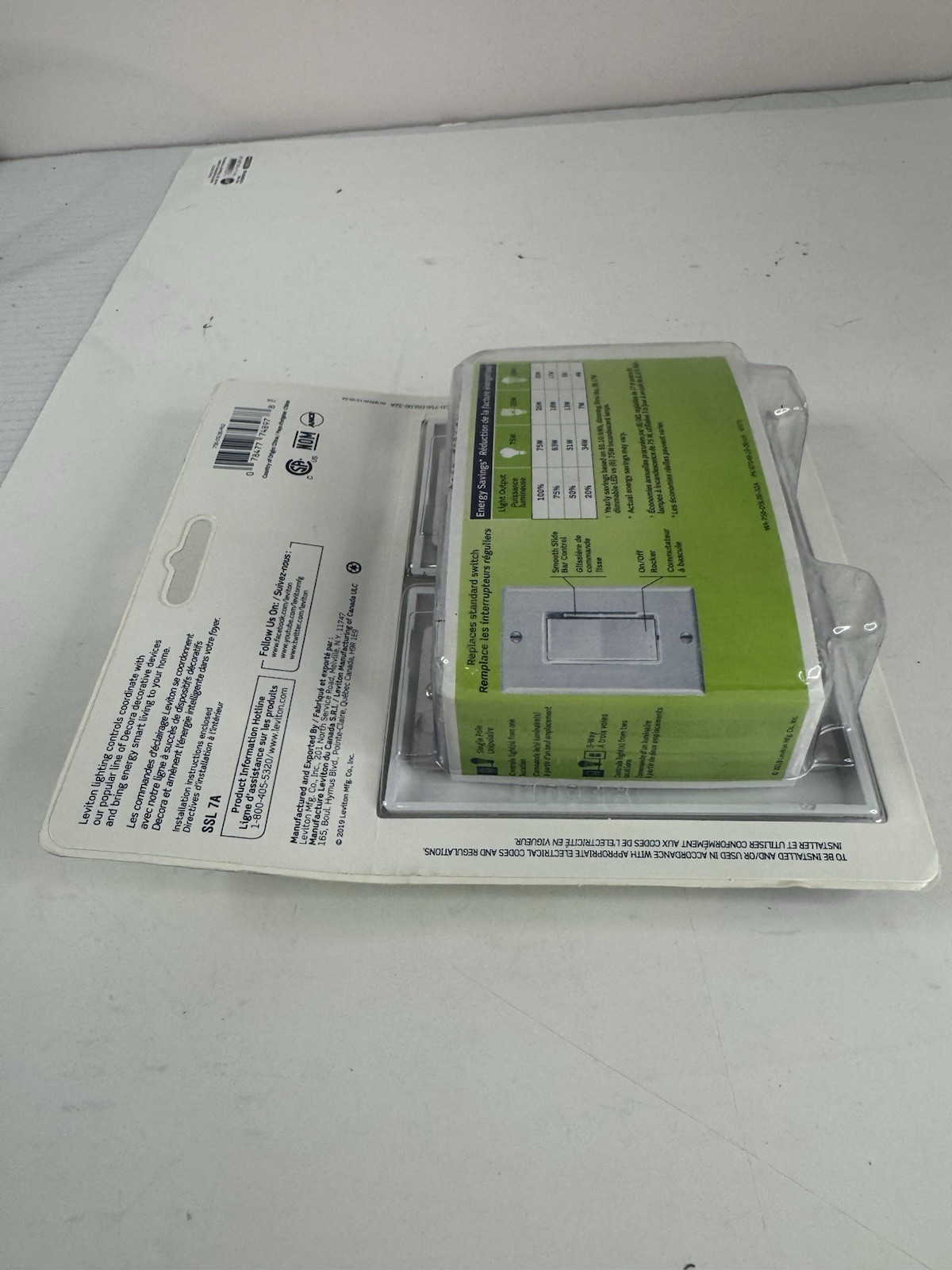 NEW WHITE LEVITON DSL06 DECORA ROCKER DIMMERS WITH SLIDE BAR SET OF 2 , 600W