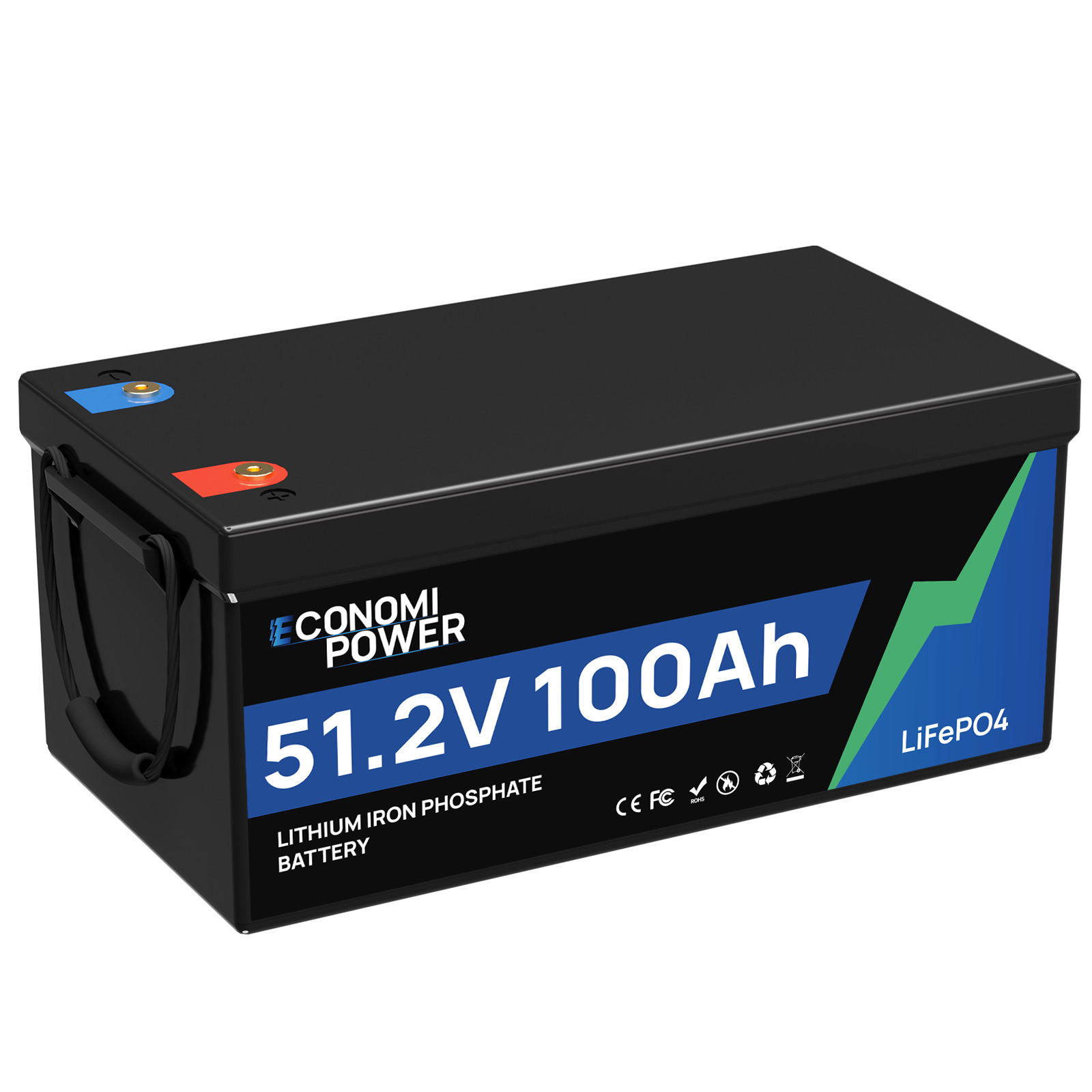 48V LiFePO4 Battery 100Ah/300Ah, Deep Cycle BMS, Home Solar Storage Server Rack