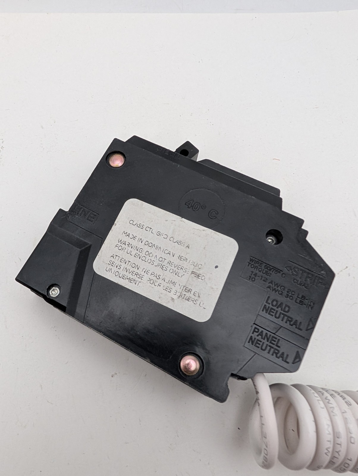 GE THQL1120GFTP 20A 1-Pole Ground Fault Breaker GFCI Breaker (No Box)