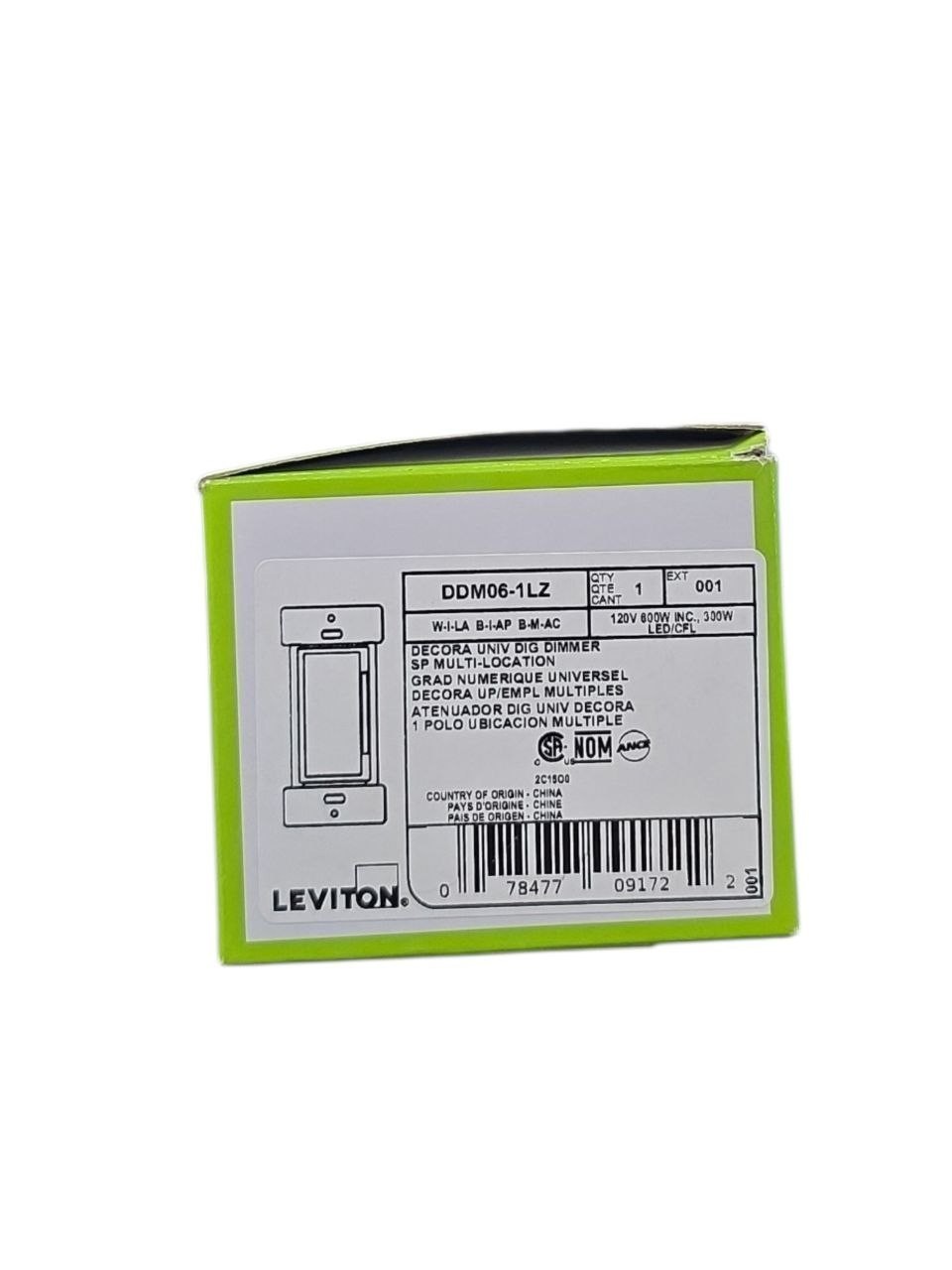 Leviton Decora Digital Dimmer Switch DDM06-1LZ White Ivory Light Almond