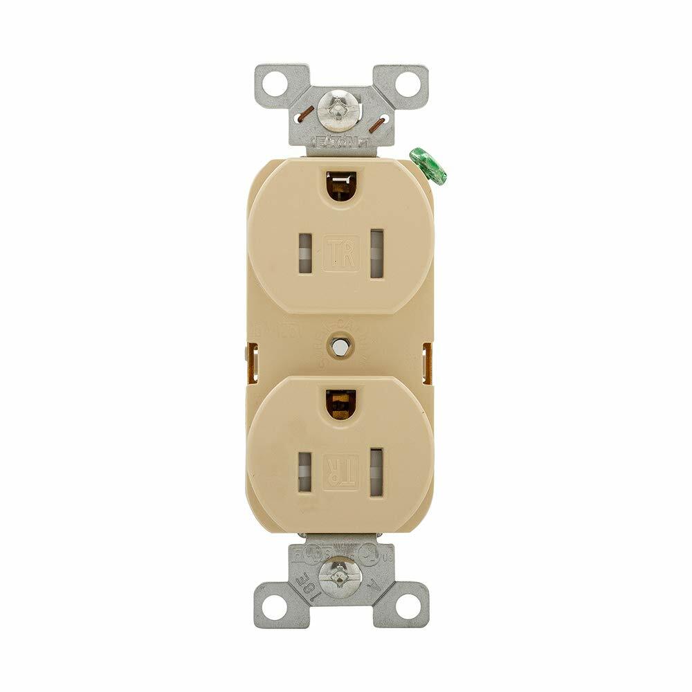 Cooper Wiring TRBR15V-BXSP Tr 15A Comm Duplex Receptacle Ivory NEW