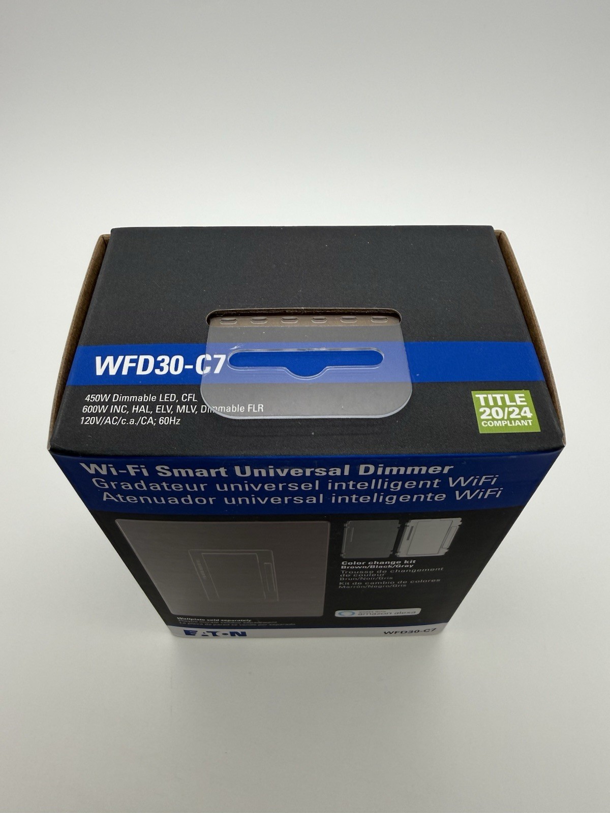 Eaton Wi-Fi Smart Universal Dimmer WFD30-C7 Brown Black Gray – Factory Sealed
