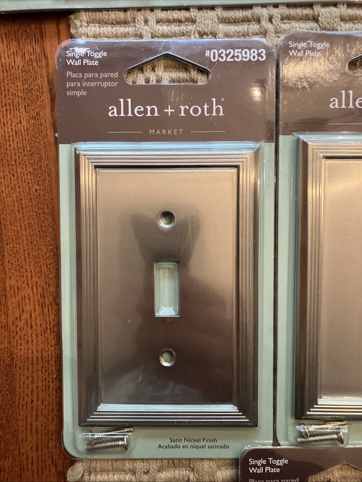 Allen + Roth Triple/Double/Single Toggle Wall Plate Satin Nickel Light Switches