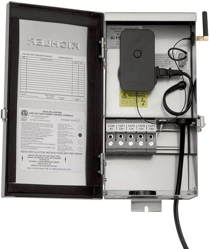 Smart Control Timer in Black, Wi-Fi Enabled Landscape Lighting Automation (2.5″