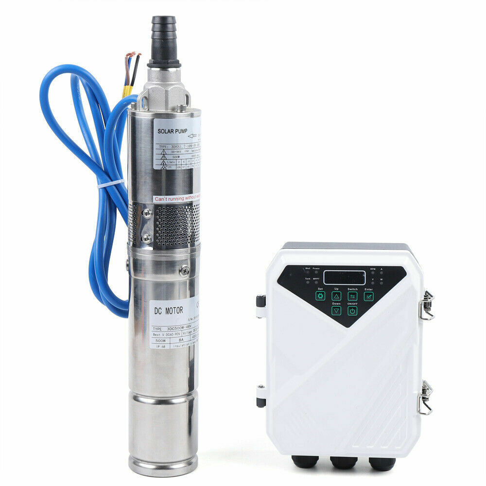 3″ Solar Water Pump 48V 500W Submersible Bore Deep Well Controller Kit MPPT