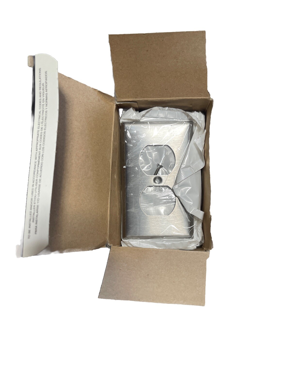 🔥(AN)10x Leviton 003-84003 1-Gang Duplex Receptacle Wall Plate Stainless Steel