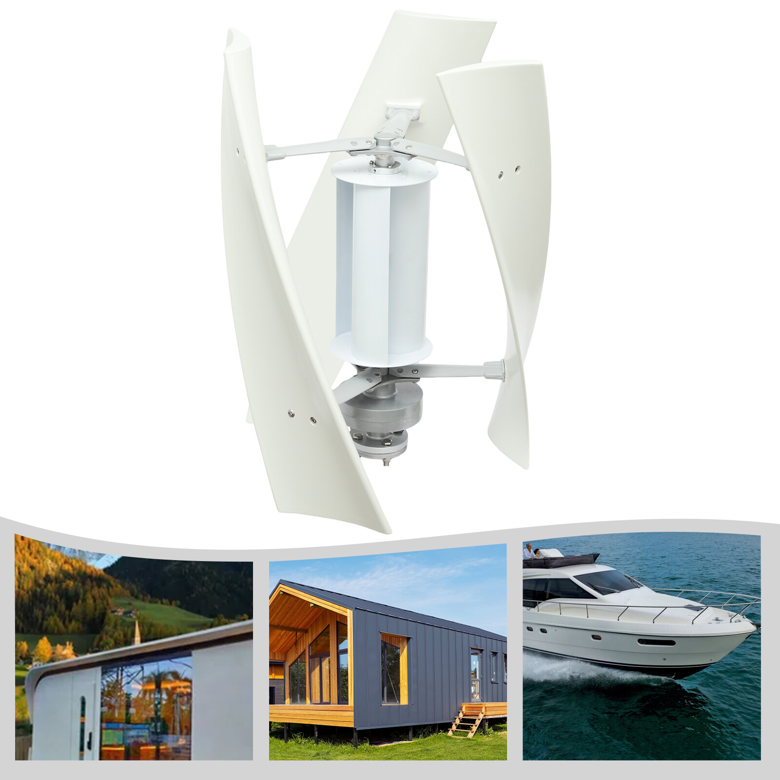 100W 4-Blade Vertical Wind Turbine Generator – 24V W/Controller Windmill Power
