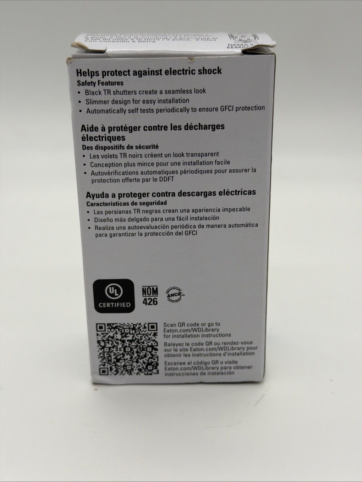 10 PCS NEW Eaton TRGF15W 15 Amp GFCI Self‑Test Tamper‑Resistant Receptacle 125 V
